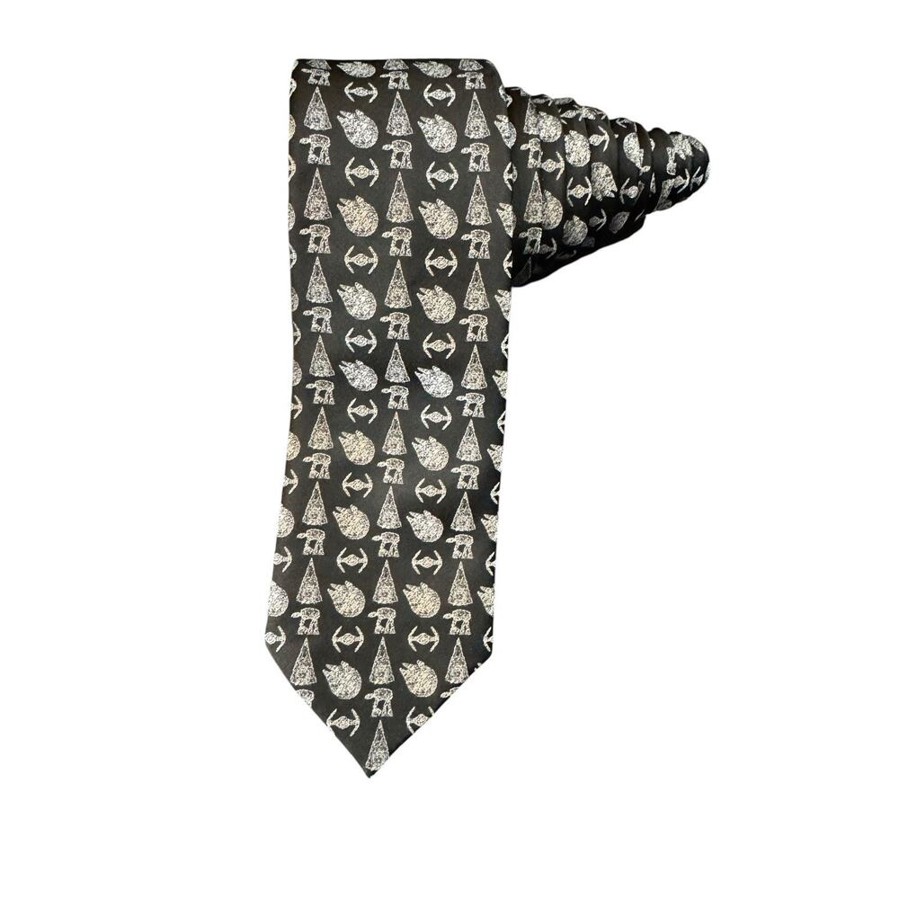 Star Wars Battle Necktie Black Millennium Falcon Imperial Star Destroyers